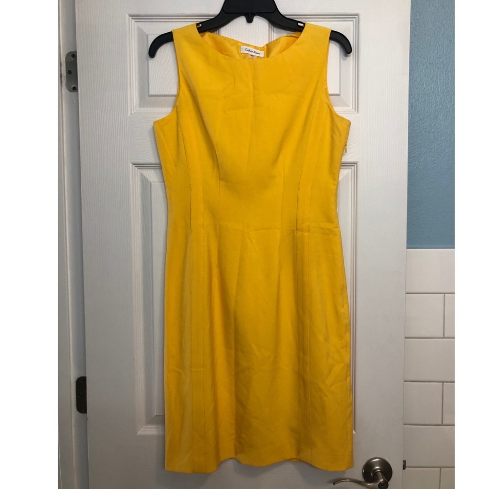 EUC Calvin Klein yellow dress